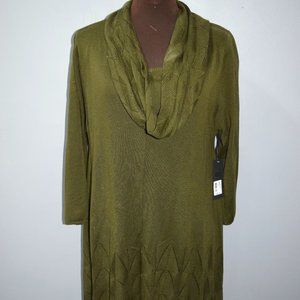 Lightweight Sweater w/ Scarf, NWT, XL